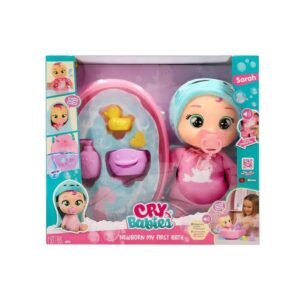 BFF Cry Babies My First Bath Sarah Interactive Doll Battery Operated With Waterproof Sealthemed Suit