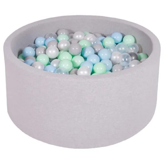 946793445431 Ezzro Round Ball Pit With 200 Balls 100 x 40 cm Grey Melange in UAE