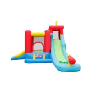 Happy Hop Play Center Inflatable Water Slide With Climbing Wall Multicolor