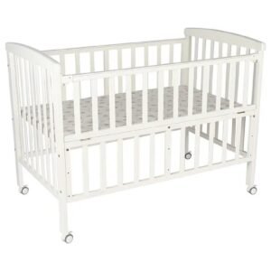 MOON Wooden Portable Crib White