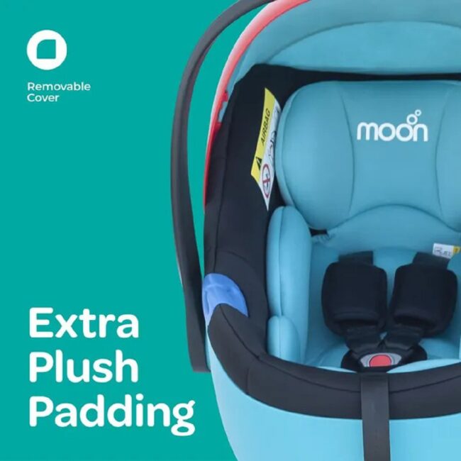 BBG-MNNCSMT60.3 Moon Bibo Max Carrier Car Seat with Adjustable Canopy Green in UAE - view 3