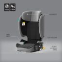 Moon Folda Go Ece ISize Foldable Car Seat With Isofix Grey in UAE - view 3