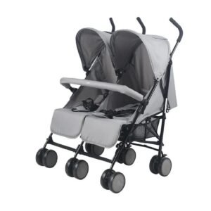 Moon Twinnzi Double Stroller Side By Side Duo Tandem Pram Grey