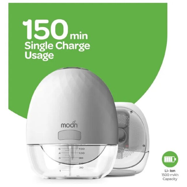 BBG-MNNSBP02.3 Moon Wearable HandsFree Breast Pump White 150 ml in UAE - view 4