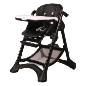 Moon Trestle Foldable Baby High Chair Black