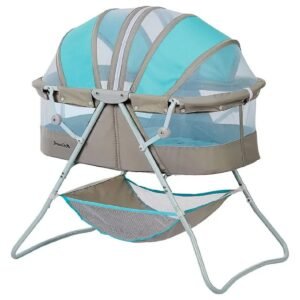 Dream On Me Karley 3in1 Portable Baby Bassinet Blue Grey