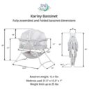 Dream On Me Karley 3in1 Portable Baby Bassinet Grey in UAE - view 3