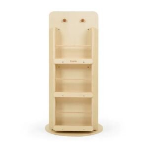Ezzro Kids Rotating Library Bookshelf Organizer Natural