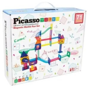Picasso Tiles Magnetic Marble Run Playset 71 Pcs