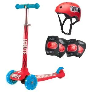 Mondo Ignite Glide 3Wheeler Scooter Combo Pack Red