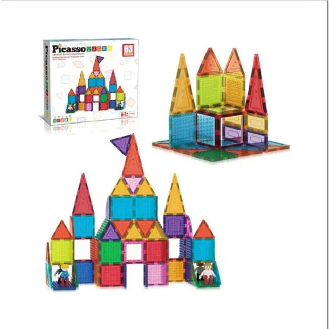 L63.2 Picasso Tiles Magnetic Building Bricks And Tiles 63 Pcs in UAE - view 4