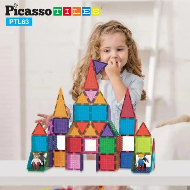L63.4 Picasso Tiles Magnetic Building Bricks And Tiles 63 Pcs in UAE - view 3