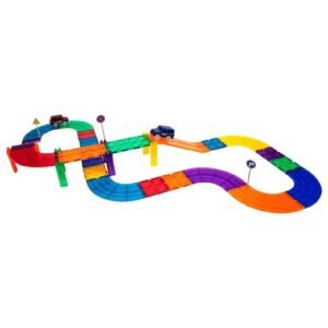 Picasso Tiles Racing Track Set With Led Cars 30pcs