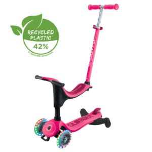 GLOBBER GOUP SPORTY LIGHTS 360 SCOOTER FUSHIADARK PINK