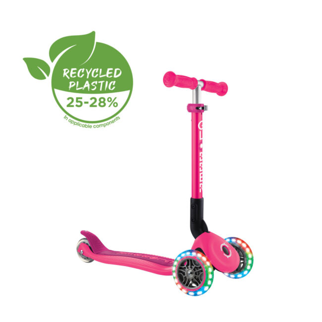 4895224403739.1 GLOBBER JUNIOR FOLDABLE LIGHTS SCOOTER NEON PINK in UAE