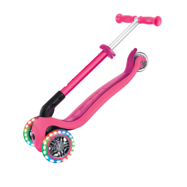 4895224403739.3 GLOBBER JUNIOR FOLDABLE LIGHTS SCOOTER NEON PINK in UAE - view 3