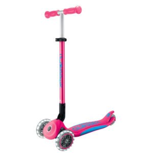 GLOBBER PRIMO FOLDABLE PLUS LIGHTS SCOOTER FUCHSIASKY BLUE