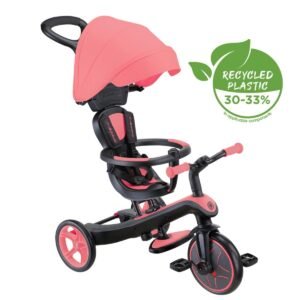 GLOBBER EXPLORER TRIKE TRICYCLE 4 in 1 CORAL PINK