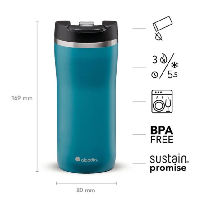 6939236366625.2 Aladdin Mocca Thermavac LeakLock SS Mug 035L Aqua Blue EOL in UAE - view 2