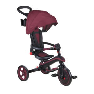 GLOBBER FOLDABLE EXPLORER TRIKE TRICYCLE 4 in 1 BURGUNDY