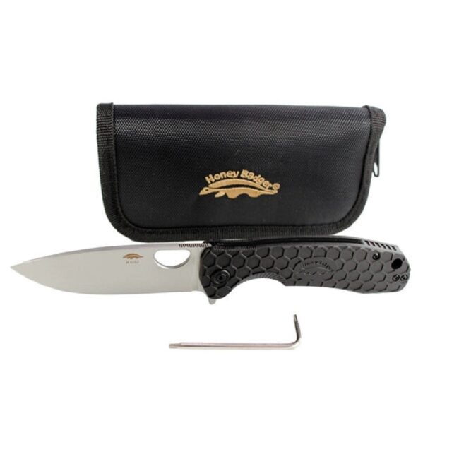 HB1284.4 Honey Badger Flipper Stonewashed D2 Med Blk WZipper Pouch in UAE - view 3