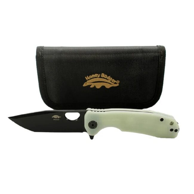 HB1287.3 Honey Badger Tanto Medium G10 Jade D2 LR in UAE - view 4