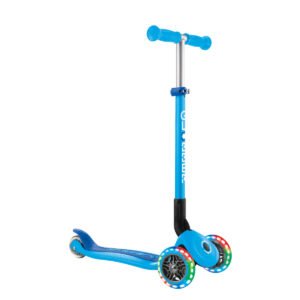 GLOBBER PRIMO FOLDABLE LIGHTS SCOOTER SKY BLUE