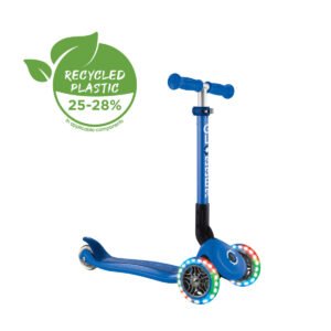 GLOBBER JUNIOR FOLDABLE LIGHTS SCOOTER NAVY BLUE