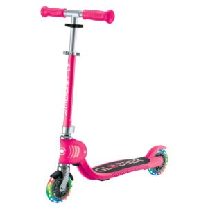 GLOBBER FLOW FOLDABLE JUNIOR LIGHTS SCOOTER FUCHSIA