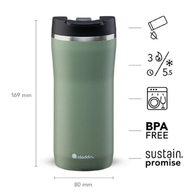 Aladdin Mocca Thermavac LeakLock SS Mug 035L Sage Green in UAE - view 2