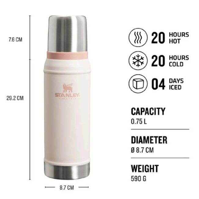 10-01612-063.1 Stanley CLA Vac Bottle 750ml25oz Rose Quartz in UAE - view 3