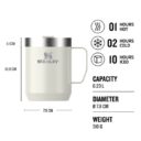 Stanley CLA StayHot Camp Mug 23L 8oz Cream Gloss in UAE - view 3