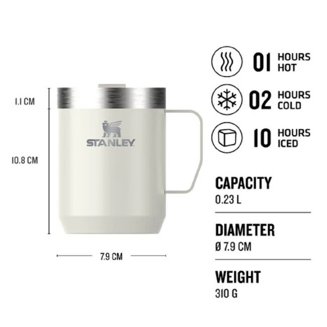 3 Stanley CLA StayHot Camp Mug 23L 8oz Cream Gloss in UAE - view 3