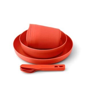 S2S Passage Dinnerware Set 7 Piece Orange Plate L Bowl Ins Mug and Utensils Spicy Orange