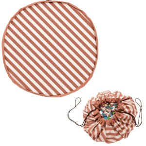 Toy Storage bag Stripes Brown