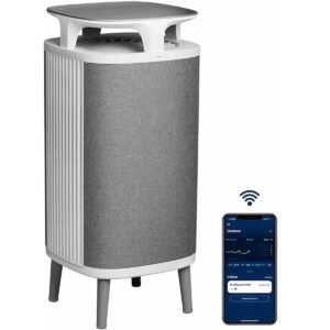 BLUEAIR DustMagnet 5440i Most Powerful Dust Cleaner Dual InletOutlet 3Stage Filtration Collects Dust Gas Pet Hair VOCs TableTop Designfor HomeOffice Up to 400 sqf Room size White Grey