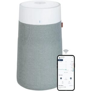 BLUEAIR Blue Max 3450i HiPerformance Air Purifier 3Stage Filtration Collects Dust Gas Pet Hair VOCs Washable Fabric PreFilter for HomeOffice Up to 540 sqf Room size White Grey