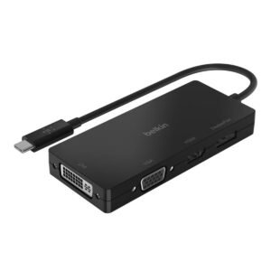 Belkin USBC to HDMI VGA USBA Gigabit Ethernet and USBC PD Data Charging Black
