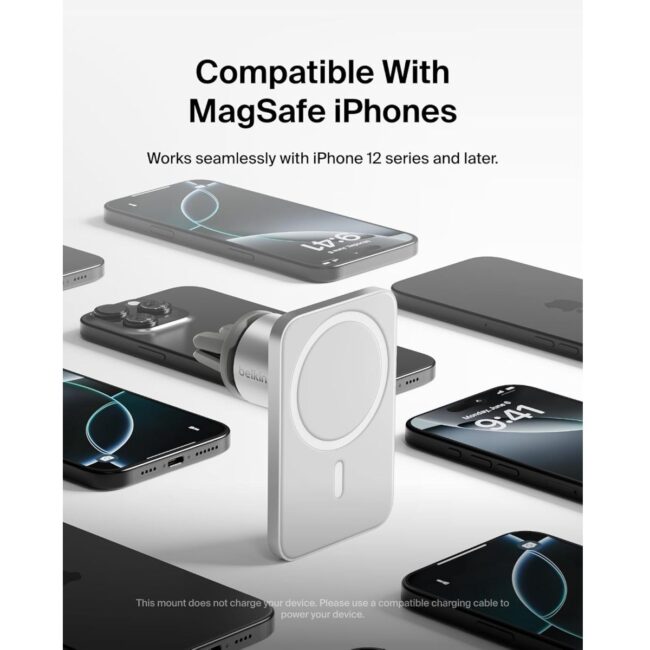 745883818297.3 Belkin Car Vent Mount PRO with MagSafe Air Vent Holder for iPhone 12 Pro Max 12 Pro 12 12 Mini Landscape or Portrait Mode Apple MagSafe Compatible in UAE - view 4