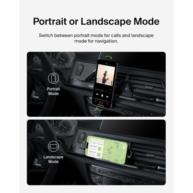 7458838182977 Belkin Car Vent Mount PRO with MagSafe Air Vent Holder for iPhone 12 Pro Max 12 Pro 12 12 Mini Landscape or Portrait Mode Apple MagSafe Compatible in UAE - view 8