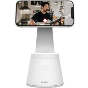 Belkin Magnetic Phone Mount with Face Tracking 360 Degree Support Phone Mount w Magnetic Technology for Apple iPhone 12 series for Social Media Content Creators Vloggers Enthusiasts