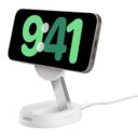 Belkin BoostCharge Pro Convertible Magnetic Wireless Charging Stand w Qi2 15W PD Fast Charger Adjustable Pad or Stand Mode for iPhone 15141312 Pro Max Plus S2423 Ultra iOS Android White in UAE