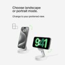 Belkin BoostCharge Pro Convertible Magnetic Wireless Charging Stand w Qi2 15W PD Fast Charger Adjustable Pad or Stand Mode for iPhone 15141312 Pro Max Plus S2423 Ultra iOS Android White in UAE - view 4