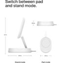 Belkin BoostCharge Pro Convertible Magnetic Wireless Charging Stand w Qi2 15W PD Fast Charger Adjustable Pad or Stand Mode for iPhone 15141312 Pro Max Plus S2423 Ultra iOS Android White in UAE - view 2