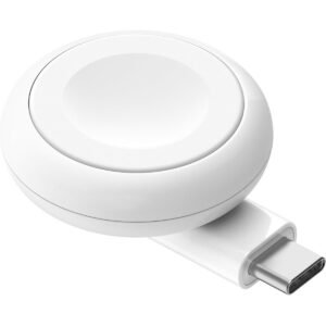 Belkin BoostCharge Apple Watch Dongle Fast Charge USBC Wireless Charger Sleek Portable Compact Size Charging Puck for Apple Watch UltraSE987654321 White