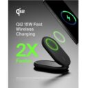 BELKIN BoostCharge Magnetic Foldable Wireless Charger w Qi2 15W PD Fast Charger Adjustable Pad or Stand Mode for iPhone 1615141312 Pro Max Plus S252423 Ultra iOS Android Black in UAE - view 2