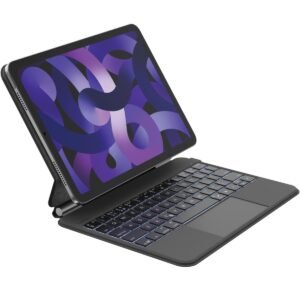 Belkin Connect Keyboard Case w Magnetic Stand for Apple iPad Pro 11 M4 Slim Lightweight 64 Keys Bluetooth Backlit Auto WakeSleep Long Battery Life ArabicEnglish Keyboard Black