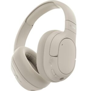 Belkin SooubndForm Isolate High Quality ANC Noise Cancelling OverEar Headphones Bluetooth 54 60Hrs Battery Life USBC Fast Charging MultiPoint Comfortable Adjustable Foldable Sand