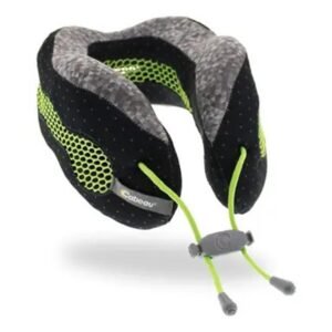 Cabeau Memory Foam Evolution Travel Pillow Sublime Grey Diamond and Black Dots