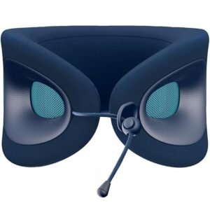 Cabeau Evolution X First Customizable Neck Pillow Adjustable Height Neck Fit for Ultra Comfort Supports Spine Alignment w Air Vent for Cooling Effect 14 Years Old DarkLight Blue